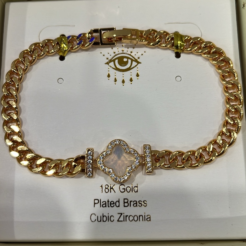 14. ARM CANDY LOS ANGELES THE LUXE COLLECTION 18KT GOLD PLATED BRASS CZ BRAND